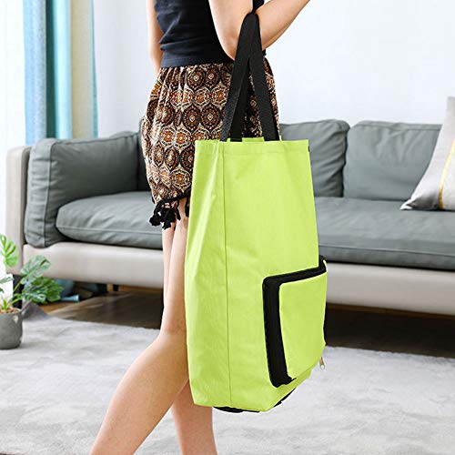 Asien Bolsa Plegable con Ruedas Oxford Tela De Múltiples Funciones Portable del Tirón del Organizador Portátil Compras Bolsa Ecológica De Almacenamiento Cestas Verdes