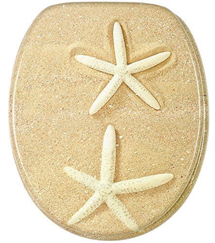 Asiento de inodoro, gran selección de atractivos asientos de inodoro con calidad superior y duradera de madera (Estrellas de mar)