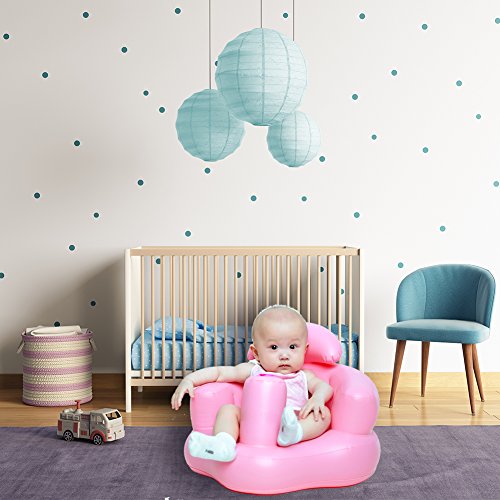 Asiento seguro para bebé, paso A para aprender a inflar juguetes para recién nacidos y barcos de baño para niños pequeños, de seguridad, multifuncional, silla de cena y taburete portátil para bebés
