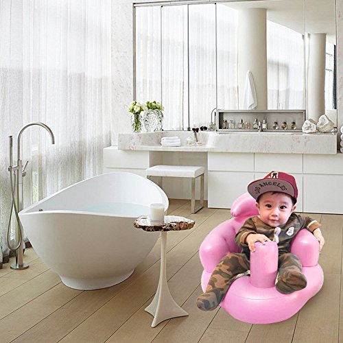 Asiento seguro para bebé, paso A para aprender a inflar juguetes para recién nacidos y barcos de baño para niños pequeños, de seguridad, multifuncional, silla de cena y taburete portátil para bebés