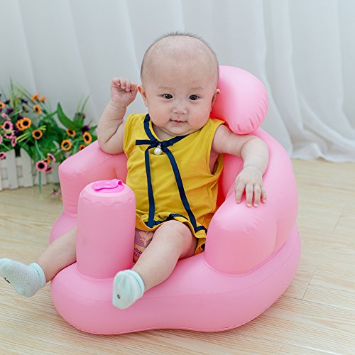 Asiento seguro para bebé, paso A para aprender a inflar juguetes para recién nacidos y barcos de baño para niños pequeños, de seguridad, multifuncional, silla de cena y taburete portátil para bebés