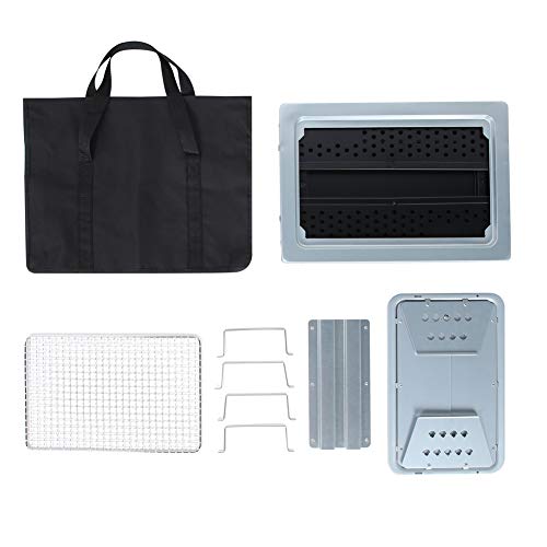 Asixx Parrilla eléctrica al Aire Libre, cerámica Japonesa Hibachi BBQ Parrilla de Mesa Yakitori Barbacoa Barbacoa de carbón 40CM Acampar, picnics, Playa
