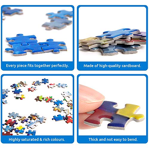 ATggqr Rompecabezas Puzzle 1000 Piezas 50x75cm Chica mágica Anime Inteligencia Jigsaw Puzzles Desafío de Ejercicio Cerebral Juego de Alta dificultad Regalo