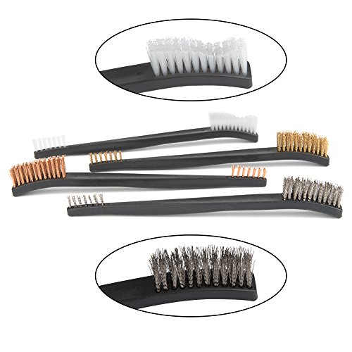 ATPWONZ 8 pcs Cepillos de Limpieza de Tuberías Kit - Multifuncional Double Punta Cepillo de Limpieza Industrial y Gancho de Cepillo