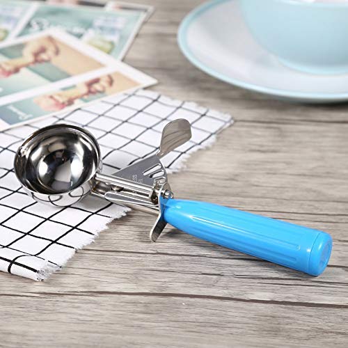 Atyhao - Cuchara para tartas de frutas, postre en crema helada, acero inoxidable, galletas, melón flexible de silicona, mangos de mano, liberación, cuchara de pala para lavavajillas (5,7 cm)