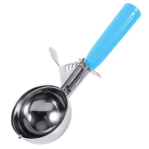 Atyhao - Cuchara para tartas de frutas, postre en crema helada, acero inoxidable, galletas, melón flexible de silicona, mangos de mano, liberación, cuchara de pala para lavavajillas (5,7 cm)