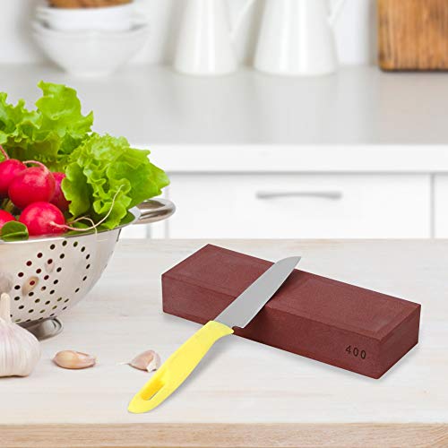 AUNMAS Grinder Grindstone 400 Grit Household Red Knife Grinder Grindstone Whetstone Cuchillo de Cocina Piedra de afilar para Accesorios de Cocina