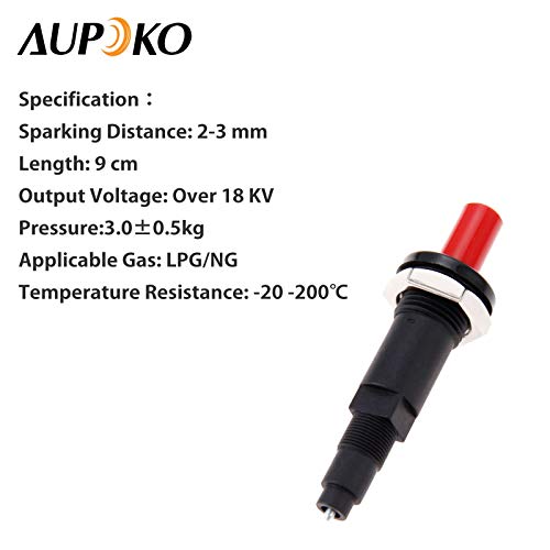 Aupoko 2 Piezas de Encendido de Chispa Piezo, botón de presión de cerámica Spark Encendedor de Cocina con Alta Resistencia para Chimenea de Gas, Horno de Gas, Gas