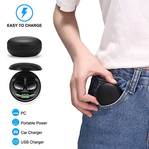 Auriculares Inalambricos, Motast Auriculares Bluetooth 5.0 con Microfono Mini TWS Estéreo Cascos In-Ear, IP7 Impermeable, con Caja de Carga Portátil, Reproducción de 35 Horas para iPhone y Android