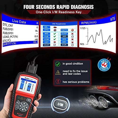 Autel Autolink AL519-Lector de código OBD II / EOBD con Modo 6,Versión avanzada de Autel AL319