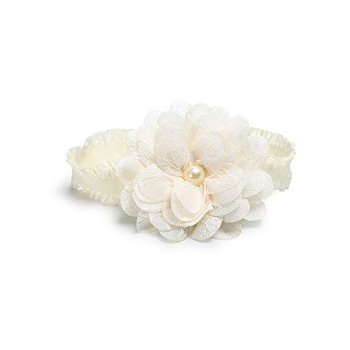 Auxm Bebé niñas recién Nacido Turbante Diadema Hairband Flor Cintas para el Pelo para 0-4 años (Beige)