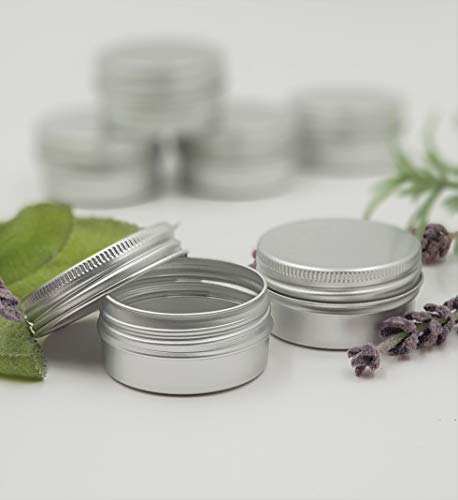 Avalon Cosmetic - Lote de botes de aluminio vacíos (15 ml) x 25