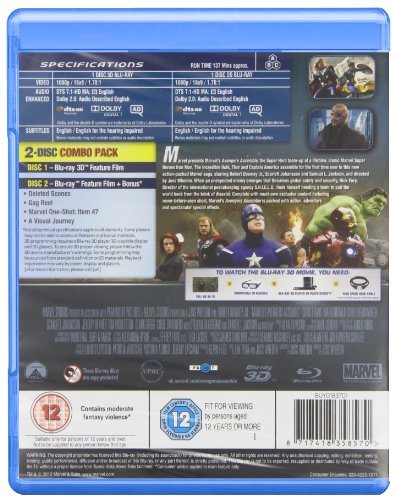 Avengers Assemble (Blu-ray 3D) [Reino Unido] [Blu-ray]
