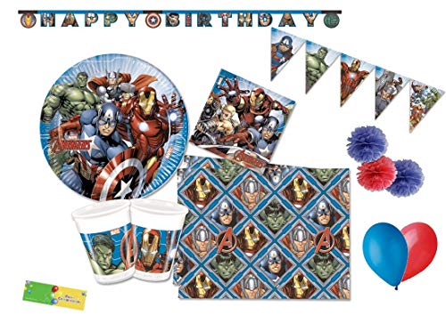 Avengers Assemble Kit 46 F - Decoraciones COORDINADAS DE CUMPLEAÑOS Accesorios DE Fiesta
