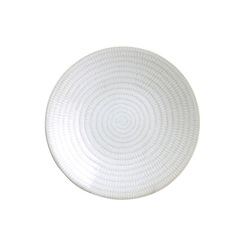 Avet Spain Rice Juego de Platos de Postre, Gres, Blanco, 20.5 cm, 6 Unidades