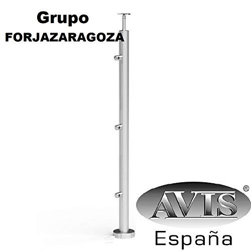 AVIS España Barandilla de Acero Inoxidable con 5 Tubos travesaño