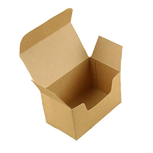 Aweisile 50 piezas Kraft Papel Cajas de Regalo Papel Kraft Cajas para Dulces Cajita de Rectángulo con etiquetas de regalo y cuerda de cáñamo para Fiestas Bodas Galletas Joyas Regalo Dulces 10x6x6cm