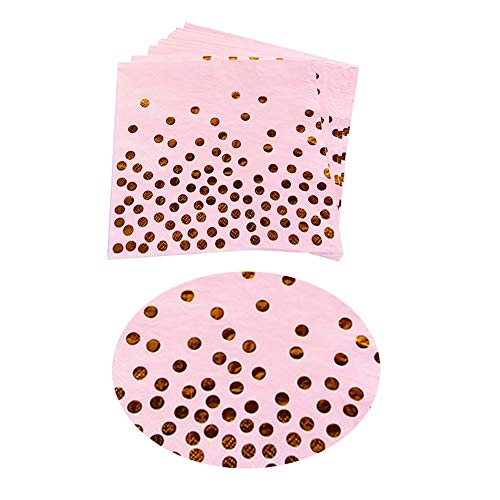Aweisile Birthday Girl Tiara 1Pz Corona de Cumpleaños y 1 Pz Oro Rosa cumpleaños Faja con 10 Pzs Servilletas De Papel Rose Gold y 2 perno de seguridad para fiesta de Cumpleaños de Niña