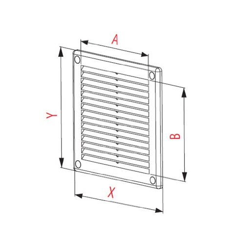 Awenta - Tapa de rejilla para sistema de respiración (200 x 200mm), color blanco