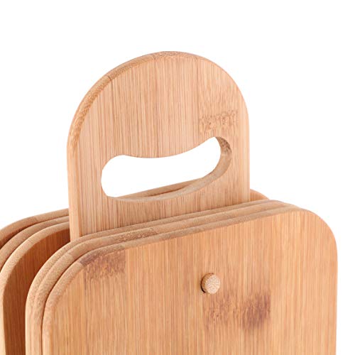 axentia 260467 - Soporte para Tablas de Cortar (6 Tablas de bambú)