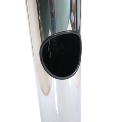 axentia –  Cubo de basura con cenicero, basurero con bandeja para ceniza, contenedor de residuos con recipiente para colillas – capacidad 10 L – acero inoxidable – 15/57 cm
