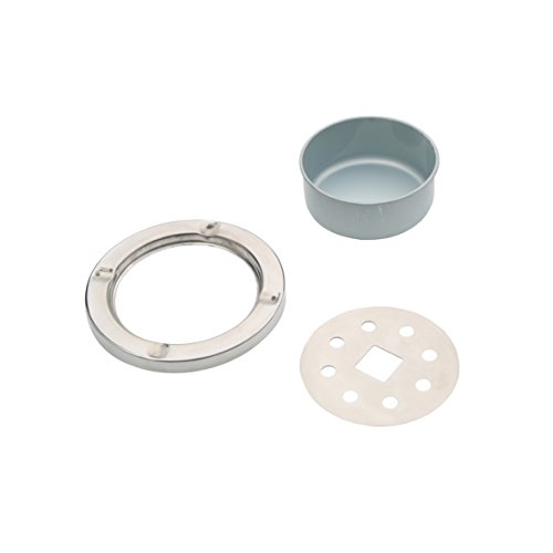 axentia –  Cubo de basura con cenicero, basurero con bandeja para ceniza, contenedor de residuos con recipiente para colillas – capacidad 10 L – acero inoxidable – 15/57 cm