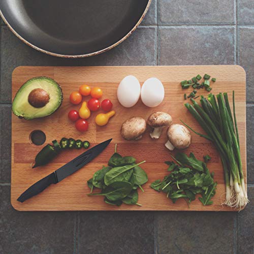 Axer - Juego de 5 cuchillos de cocina de acero inoxidable con código de color para chefs negro