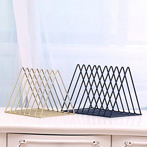 Aycpg Nordic Simple triángulo de Hierro Forjado Joyas de Rack de Almacenamiento de Archivos Revista Estante de Almacenamiento de Escritorio de taquilla