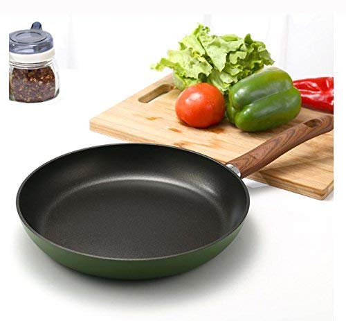 aycpg Sartén Carne Cacerola sin Humo Antiadherente Cocina de inducción Estufa de Gas Especial for usos Especiales for el día de la Madre (Color : Dark Green)