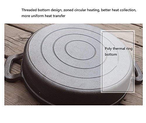 aycpg Sartén de Hierro Fundido sartén sartén sartén sin Recubrimiento Antiadherente Engrosada Carne panqueque Cocina for el Día de la Madre (Color : A, Size : 33CM)