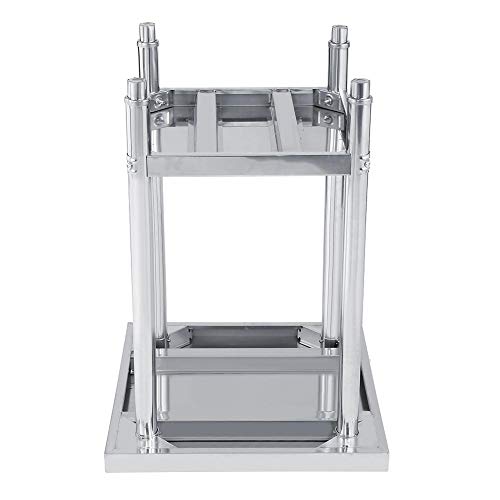 AYNEFY - Mesa de trabajo de acero inoxidable con bordes dobles, mesa de trabajo de cocina para fábrica, cocina, garaje, manualidades, 3 modelos a elegir, 4x2FT=122X61CM