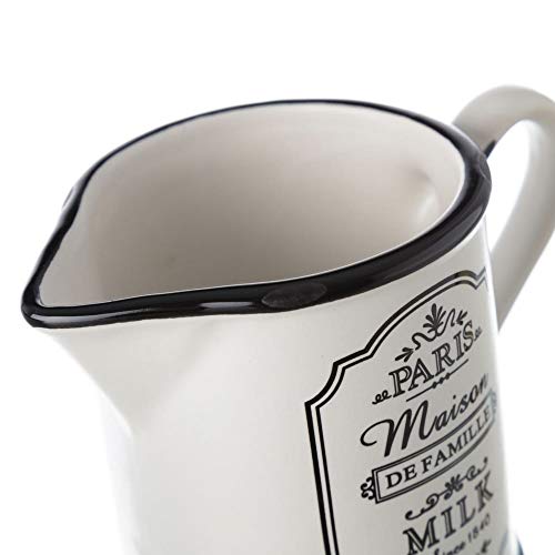 Azucarero y lechera de cerámica negra vintage para cocina France - LOLAhome