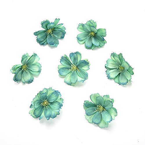 Azux - 50 piezas de flores artificiales de seda, para decoración de bodas, bricolaje, corona de flores, accesorios hechos a mano
