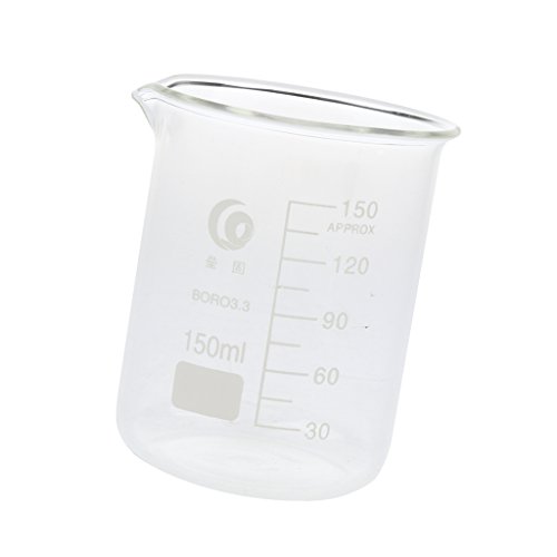 B Baosity 150ml + 400ml Vaso Medidor de Cristal Trasparente Jarra de Medición Resistente a Calor Utensilios de Cocina