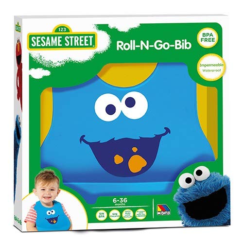 Babero de Silicona Roll-N-Go Monstruo de Las Galletas Barrio Sésamo Molto
