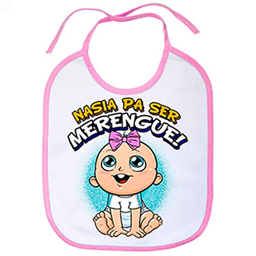 Babero nacida para ser Merengue Madrid fútbol - Rosa