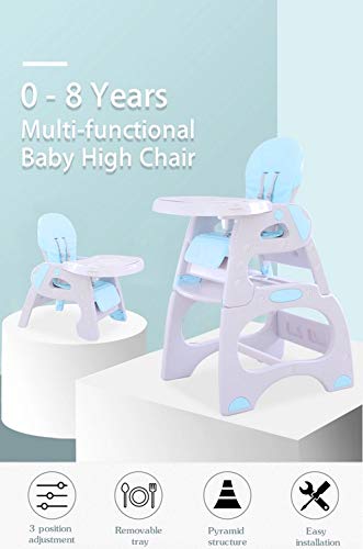 Babify Eat&Play Trona Convertible en Silla + Mesa - Reclinable - Doble Bandeja Extraible Multiposiciones - Asiento Gris