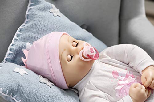 Baby Annabell Sweet Dreams MIA-Peluche con Ojos para Dormir (43 cm), Color carbón (Zapf Creation 702857)