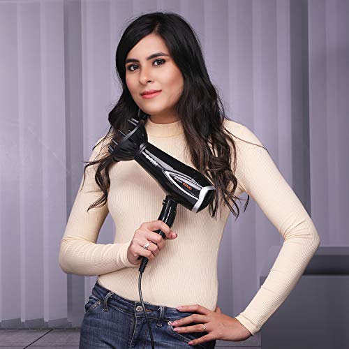 BaByliss Expert - Secador para el pelo con difusor, 2200 W, aire frío, 25% de ahorro de energía, 3 velocidades/temperaturas, color negro