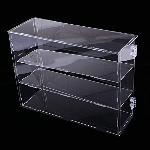 backbayia caja vitrina de tienda venta AU détail muñeca vitrina caja DIY bandeja para figuras, joyas, maqueta Talla:32x10x24cm