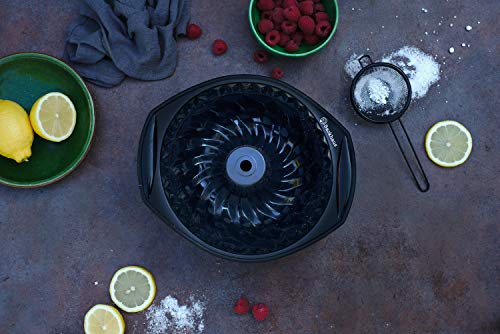 BACKHAUS Molde Redondo para Savarin de Silicona Platino Antiadherente (Negro)