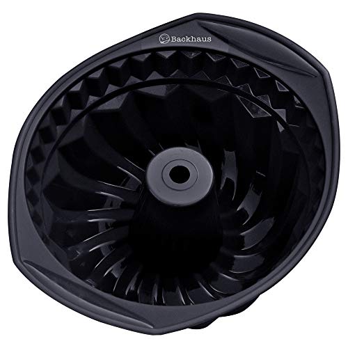BACKHAUS Molde Redondo para Savarin de Silicona Platino Antiadherente (Negro)