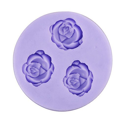 Baifeng Moldes para hacer dulces, flores de rosas 3D, fondant para tartas, galletas, chocolate, jabón, herramientas de modelado