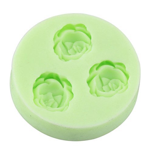 Baifeng Moldes para hacer dulces, flores de rosas 3D, fondant para tartas, galletas, chocolate, jabón, herramientas de modelado