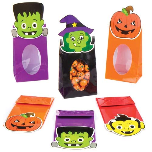 Baker Ross - Bolsas de dulces para Halloween para niños (8 unidades)