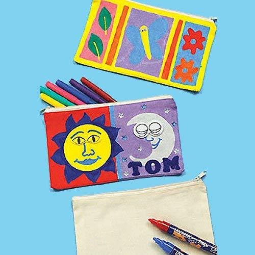 Baker Ross Estuches de Lápices de Tela para Pintar (Paquete de 5) Manualidades infantiles