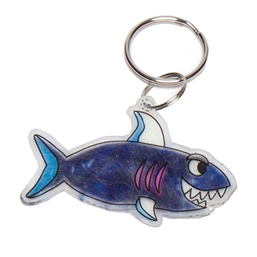 Baker Ross- Llaveros de papel termorretráctil de animales marinos (Pack de 8)- Actividad de manualidades infantiles para decorar