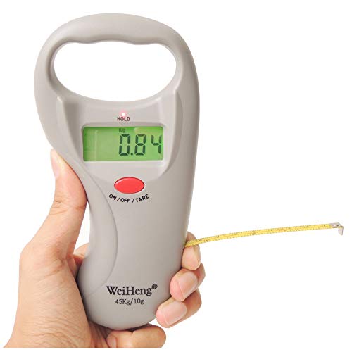 Balanza De Pesca Con Cinta Métrica 45kg/99lb Balanza Digital De Bolsillo De La Mano Del Gancho De Viaje Bolsa De Equipaje Balanzas Balanza Para Peces