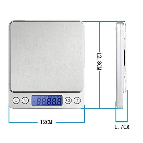 Balanza Digital Electrónica Joyería Electrónica Escala 0.01G Alta Precisión Mini Balanza Electrónica Balanza Palma Escala Portátil Bolsillo Escala -500/0.01