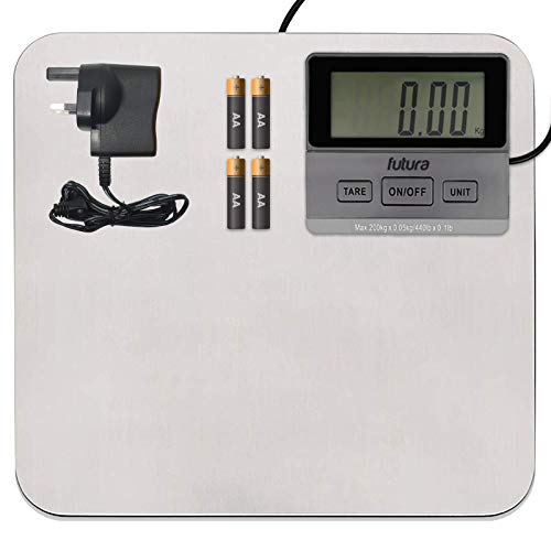 Balanza postal de paquete digital profesional Futura 200Kg / 100g Alimentado por la red y baterías incluidas